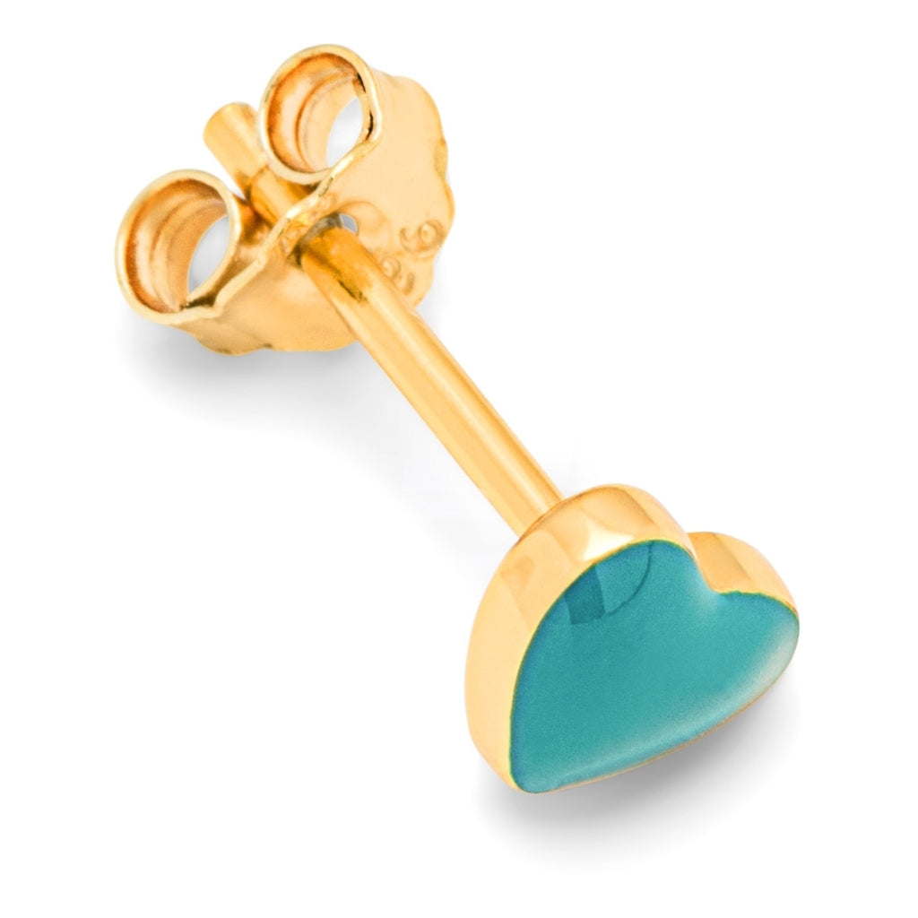 LULU Copenhagen Love U boucle d'oreille 1 pièce Ear stud, 1 pcs Retro Blue