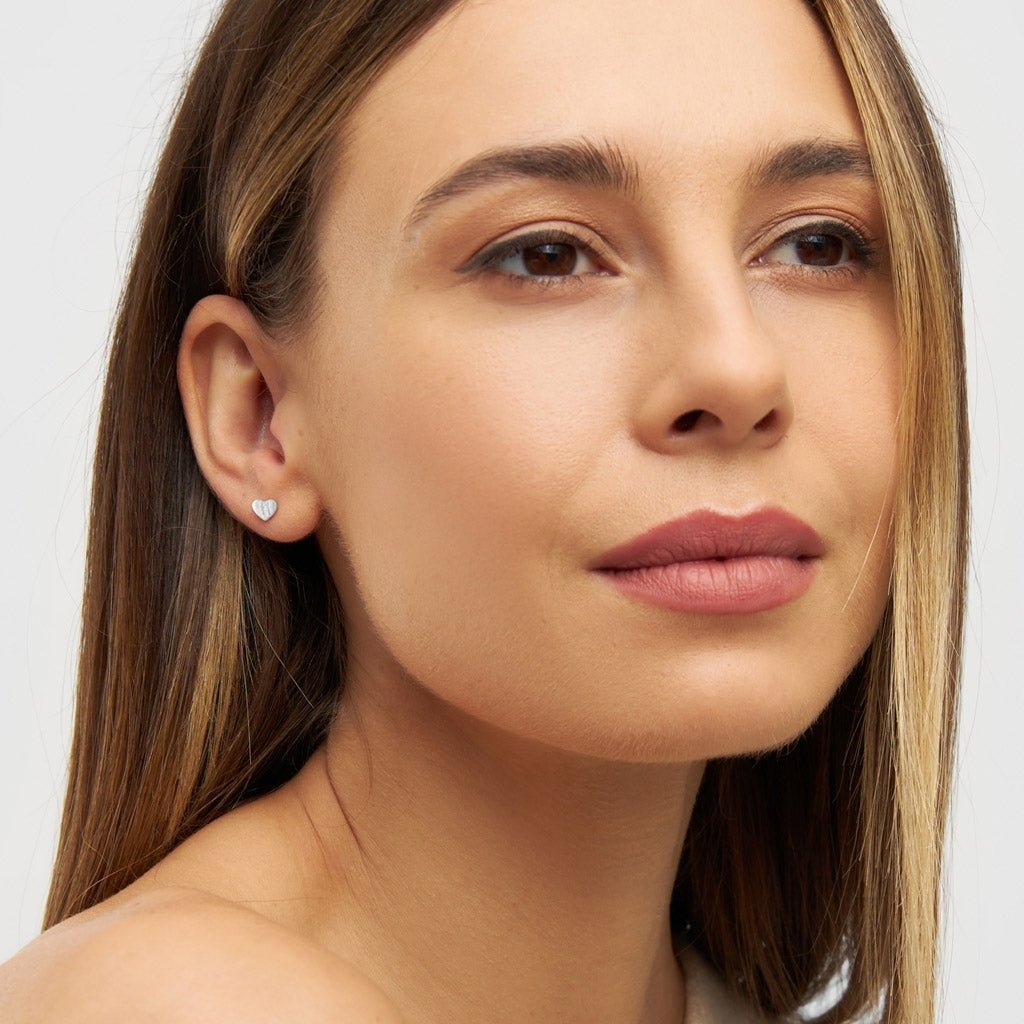 LULU Copenhagen Love U boucle d'oreille 1 pièce Ear stud, 1 pcs Silver