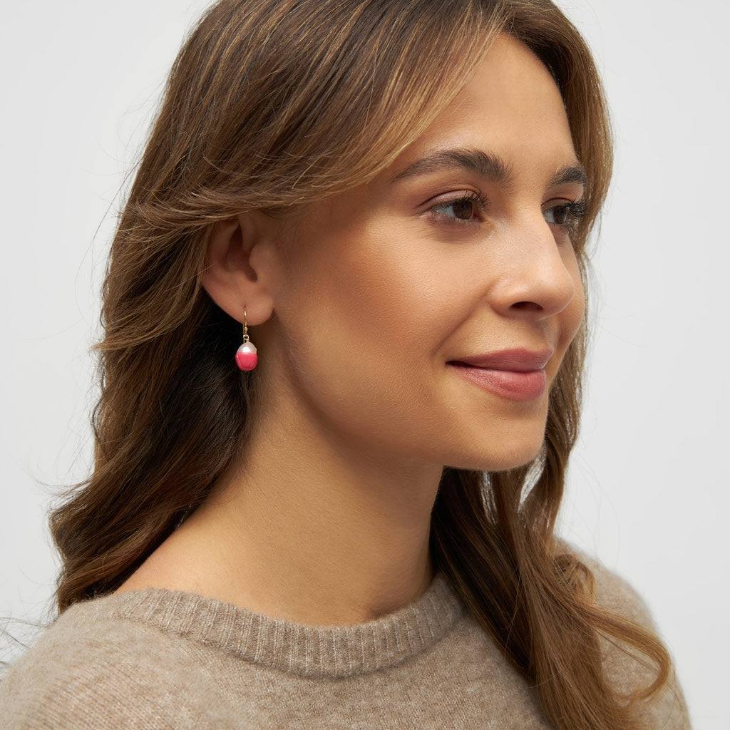 LULU Copenhagen LULU Baroque boucle d'oreille 1 pièce Ear stud, 1 pcs Coral Pink