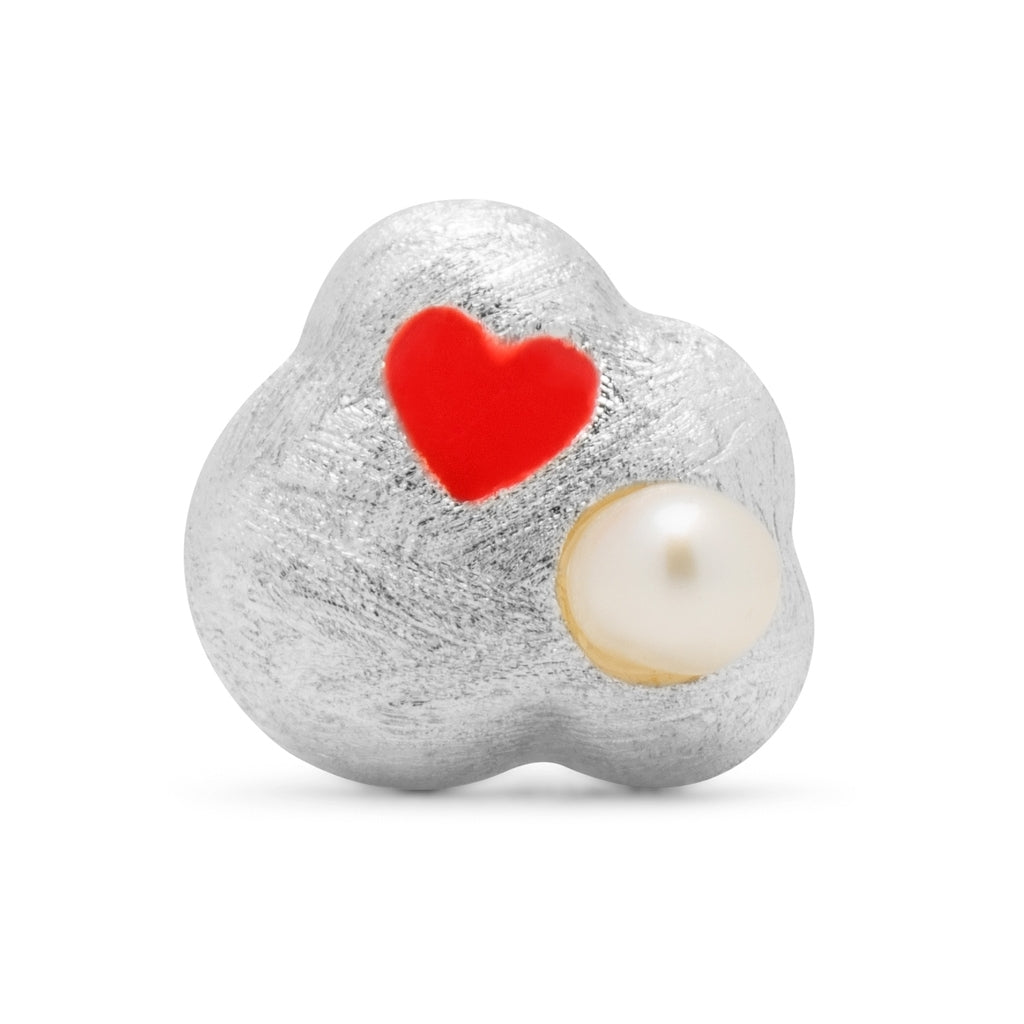LULU Copenhagen Magic Stone Heart boucle d'oreille 1 pièce Ear stud, 1 pcs Silver Plated