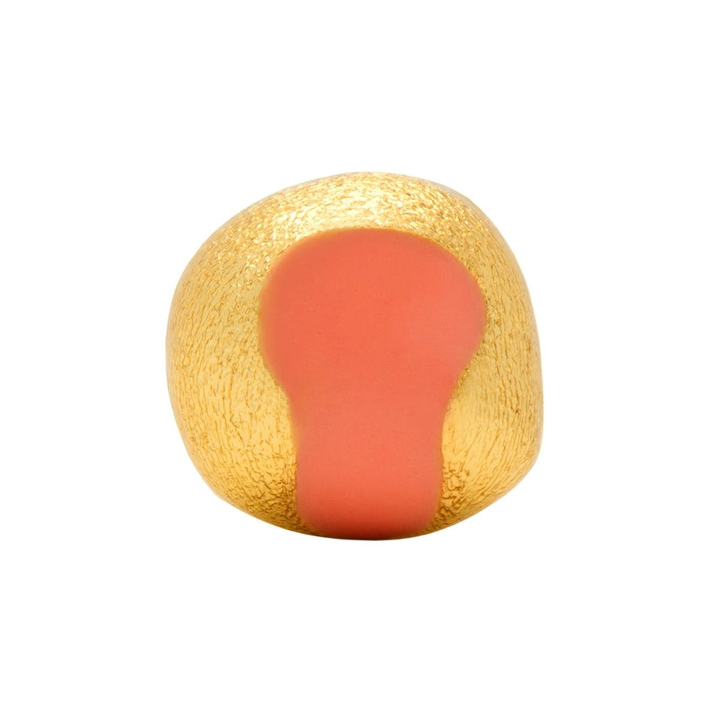 LULU Copenhagen Magic Stone boucle d'oreille 1 pièce plaqué or Ear stud, 1 pcs Burnt Coral