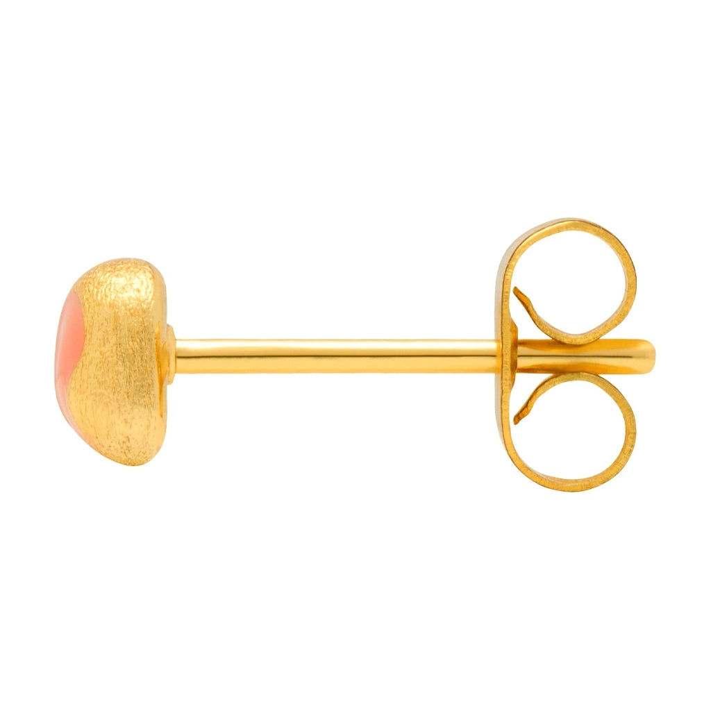 LULU Copenhagen Magic Stone boucle d'oreille 1 pièce plaqué or Ear stud, 1 pcs Burnt Coral