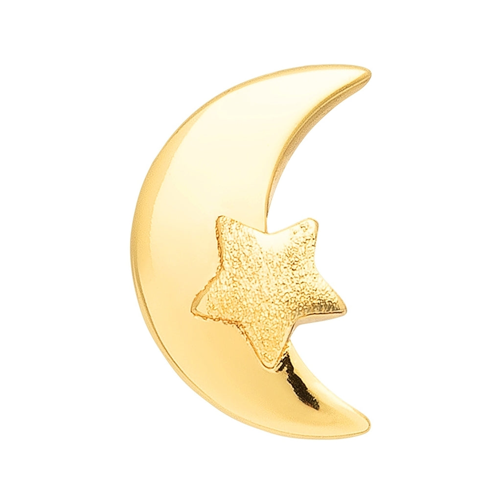 LULU Copenhagen Moon & Star boucle d'oreille 1 pièce Ear stud, 1 pcs Gold Plated