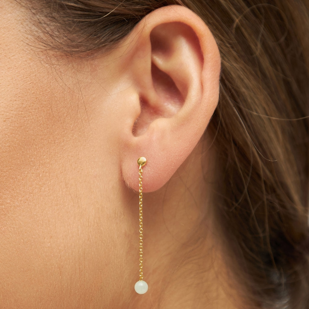 LULU Copenhagen Natural Stone Chain boucle d'oreille 1 pièce Ear stud, 1 pcs