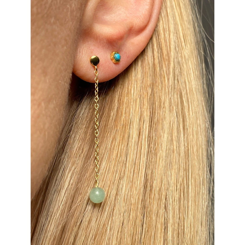 LULU Copenhagen Natural Stone Chain boucle d'oreille 1 pièce Ear stud, 1 pcs