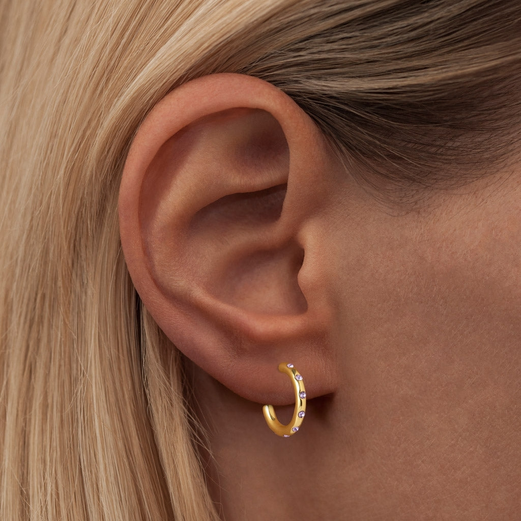 LULU Copenhagen OMG Hoops Small paire plaqué or Hoops