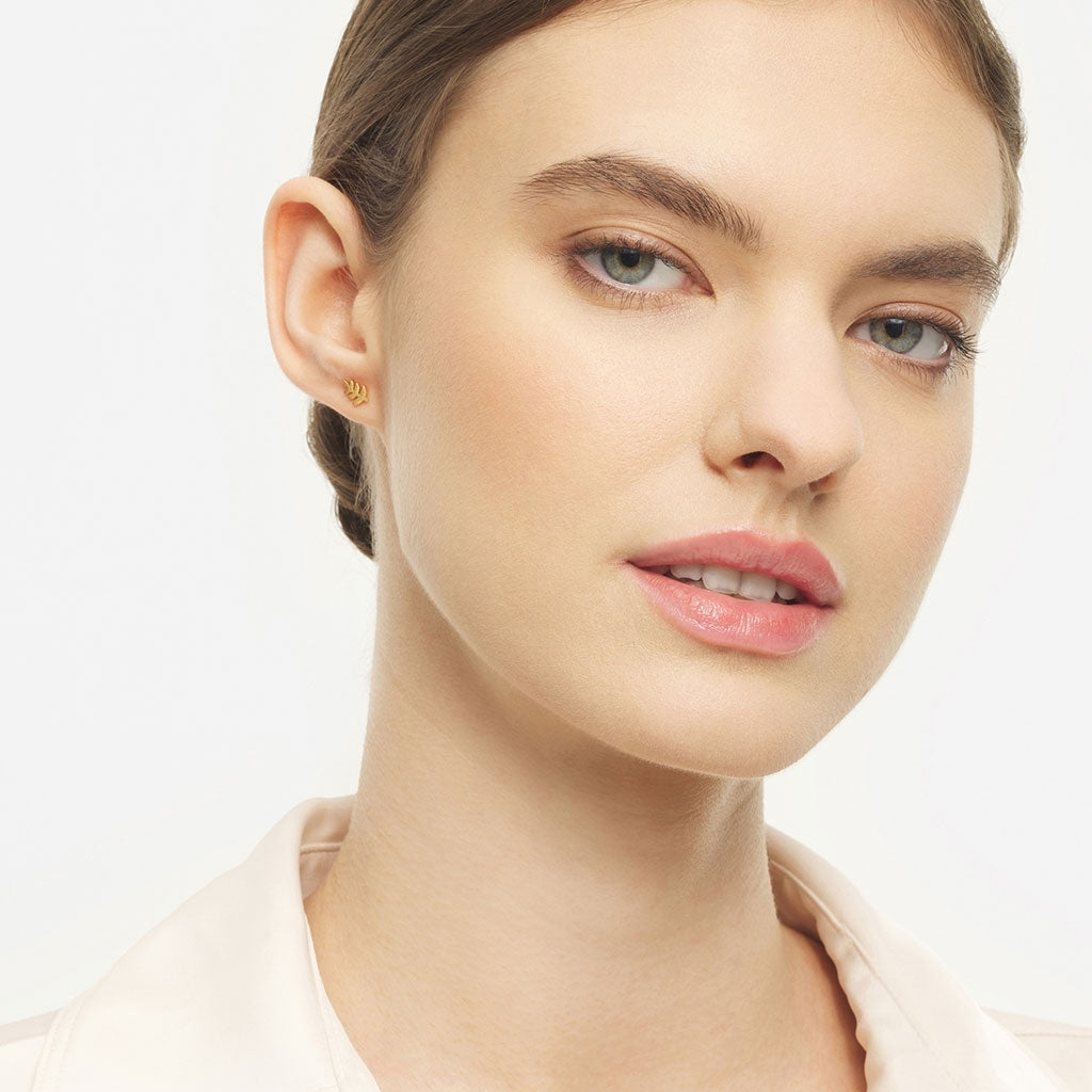 LULU Copenhagen Olive Branch 1 pièce Ear stud, 1 pcs Gold Plated