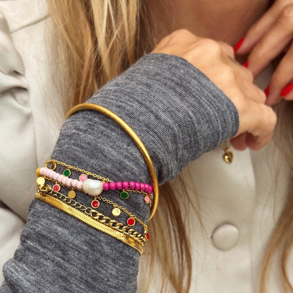 LULU Copenhagen Panzer Bracelet plaqué or Bracelets Gold Plated