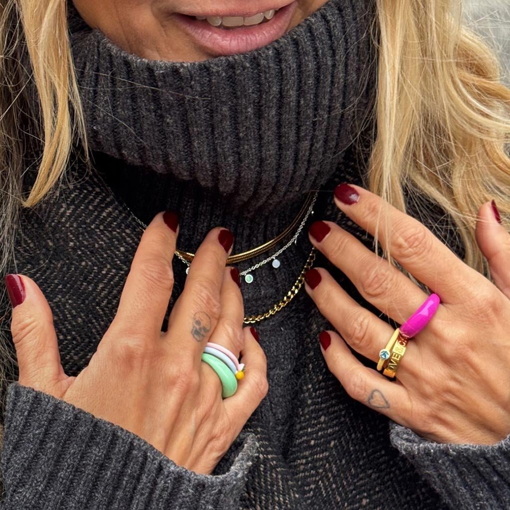 LULU Copenhagen Panzer Collier plaqué or Necklaces Gold Plated