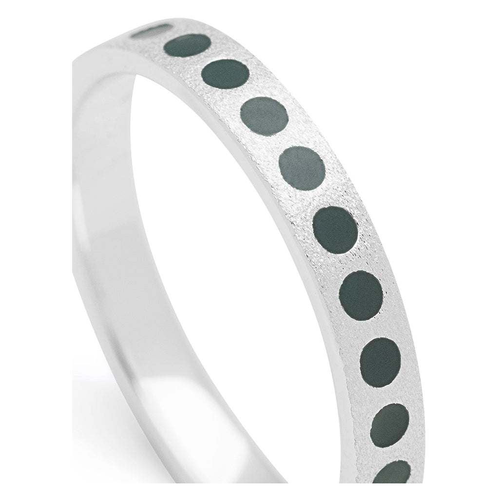 LULU Copenhagen Pattern Ring argent Rings North Sea Green