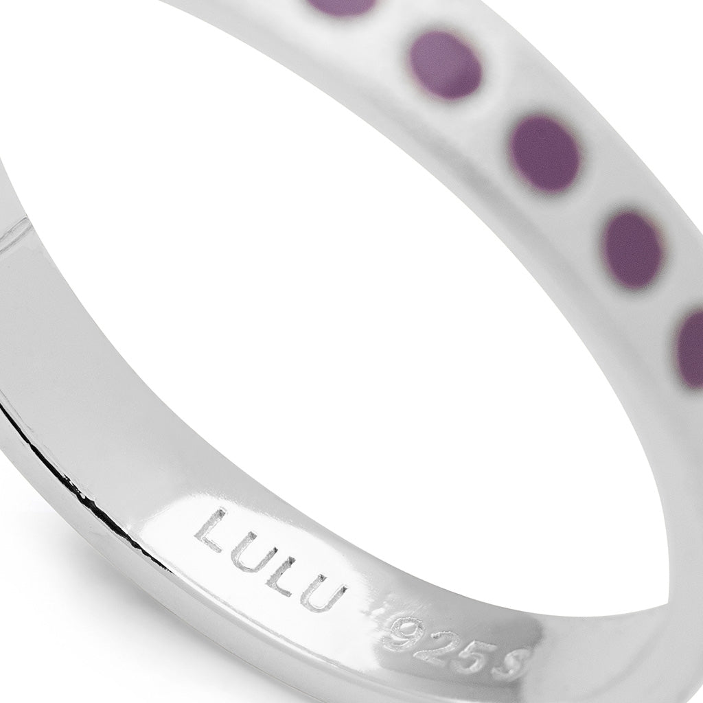 LULU Copenhagen Pattern Ring argent Rings Purple Harvest
