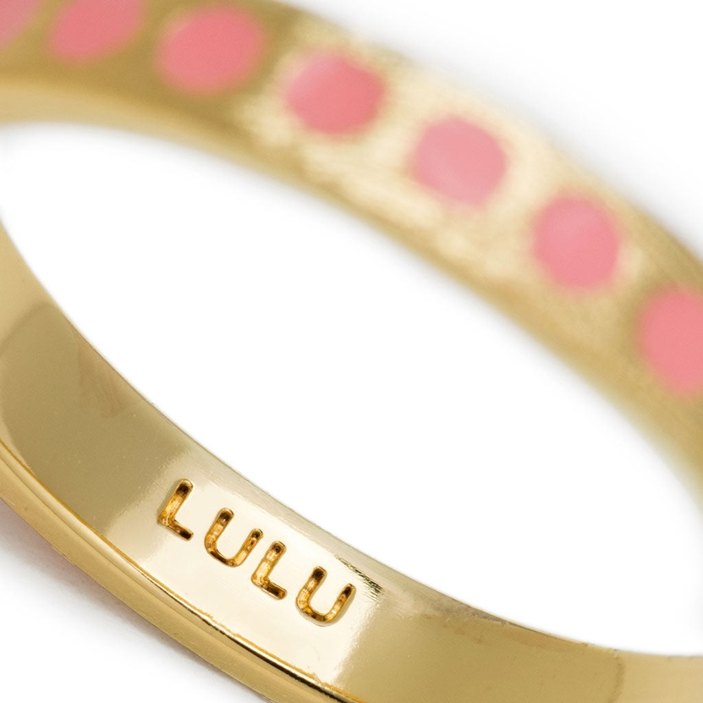 LULU Copenhagen Pattern Ring plaqué or Rings Burnt Coral