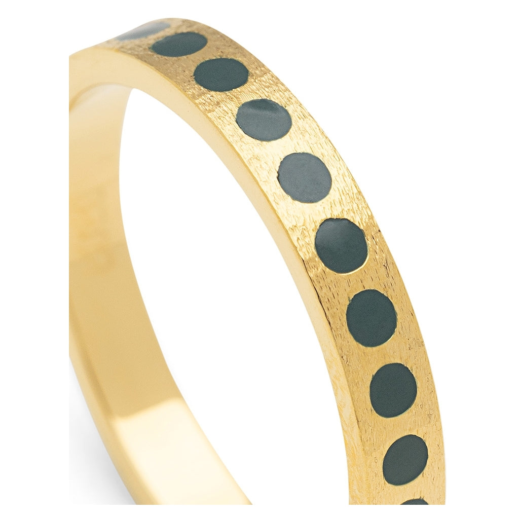 LULU Copenhagen Pattern Ring plaqué or Rings North Sea Green