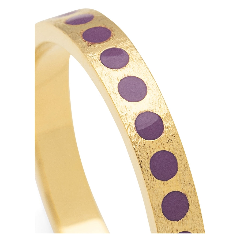LULU Copenhagen Pattern Ring plaqué or Rings Purple Harvest
