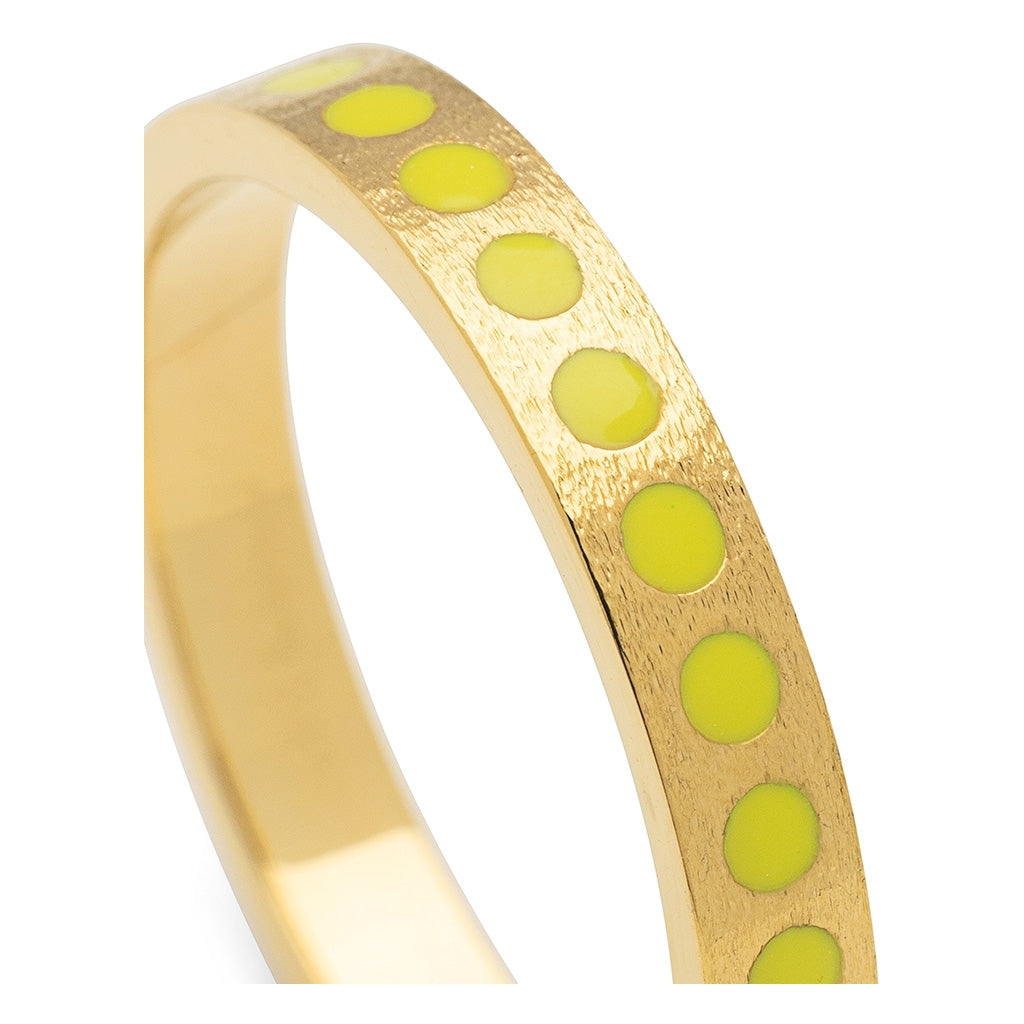 LULU Copenhagen Pattern Ring plaqué or Rings Wild Lime