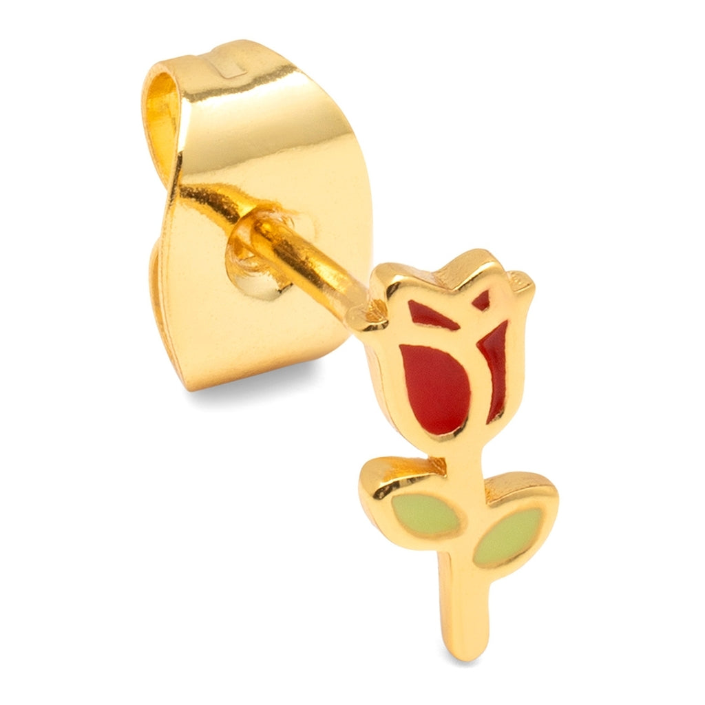 LULU Copenhagen Rose boucle d'oreille 1 pièce Ear stud, 1 pcs Gold Plated