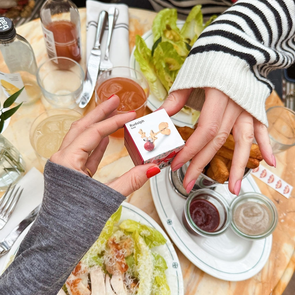 LULU Copenhagen Rudolph earring 1 pcs Ear stud, 1 pcs Gold Plated