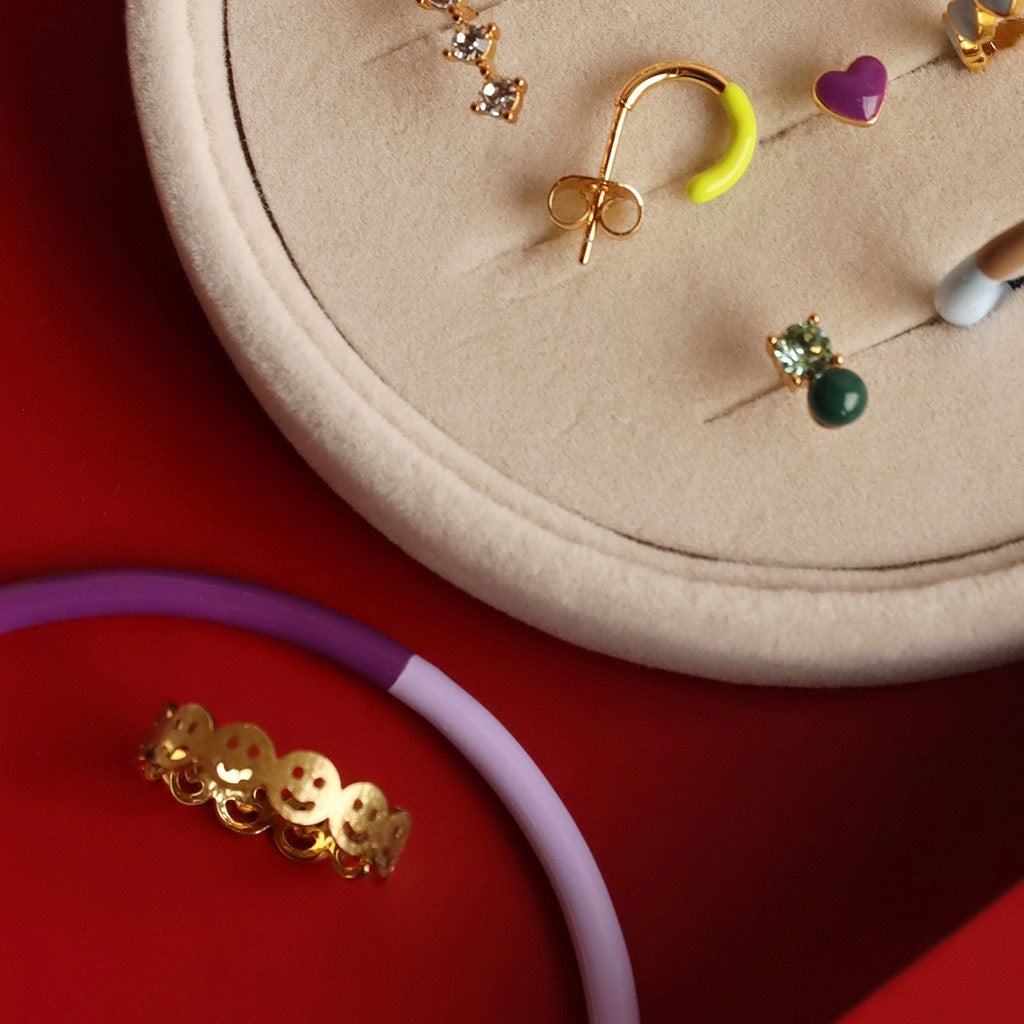 LULU Copenhagen Smile Anneau Rings Gold Plated