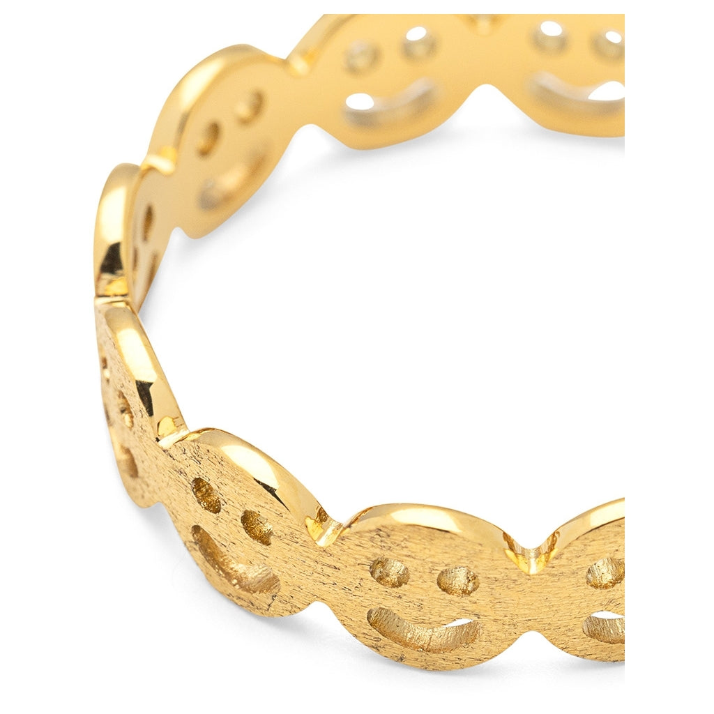 LULU Copenhagen Smile Anneau Rings Gold Plated
