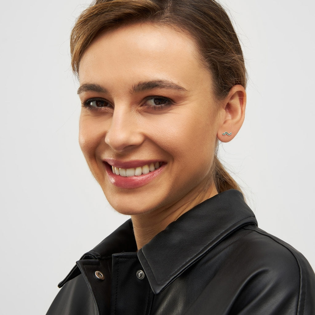 LULU Copenhagen Snaky boucle d'oreille 1 pièce Ear stud, 1 pcs Green