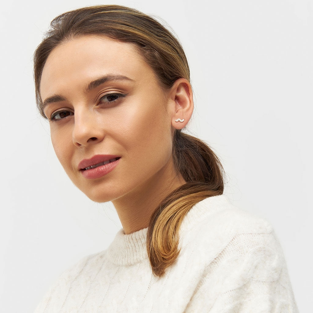 LULU Copenhagen Snaky boucle d'oreille 1 pièce Ear stud, 1 pcs White