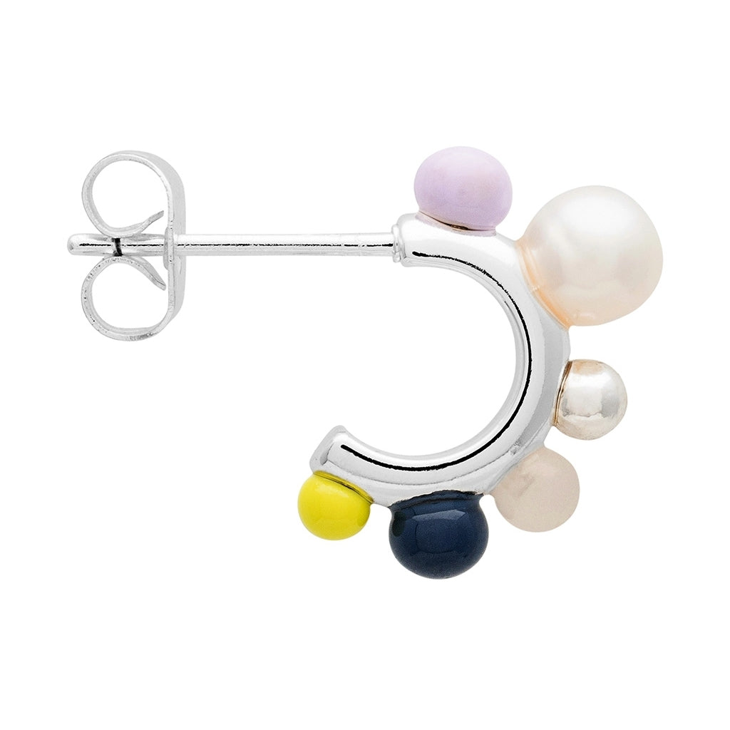LULU Copenhagen Space Hoops Paire plaqué argent Hoops Milky Way