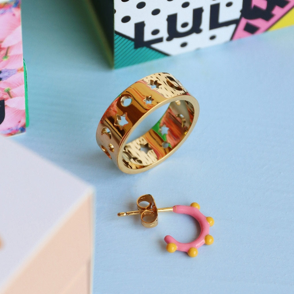 LULU Copenhagen Stardust Bague Rings Gold Plated
