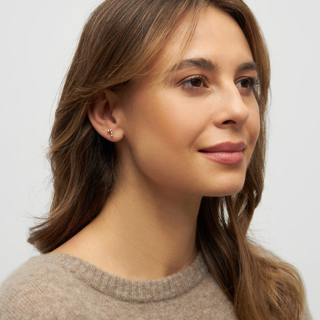 LULU Copenhagen Sugar Cane earring 1 pcs Ear stud, 1 pcs Gold Plated