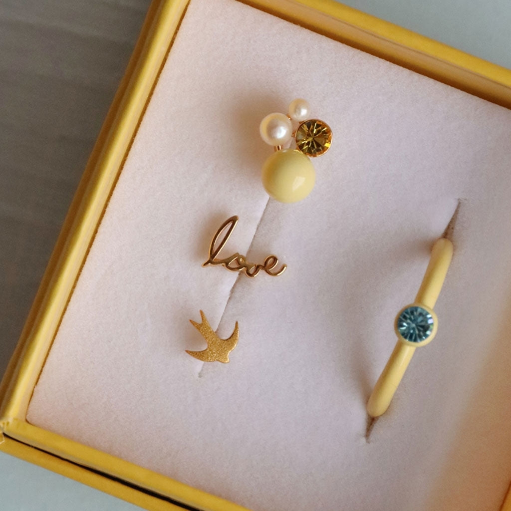 LULU Copenhagen Swallow d'oreille 1 pièce Ear stud, 1 pcs Gold Plated