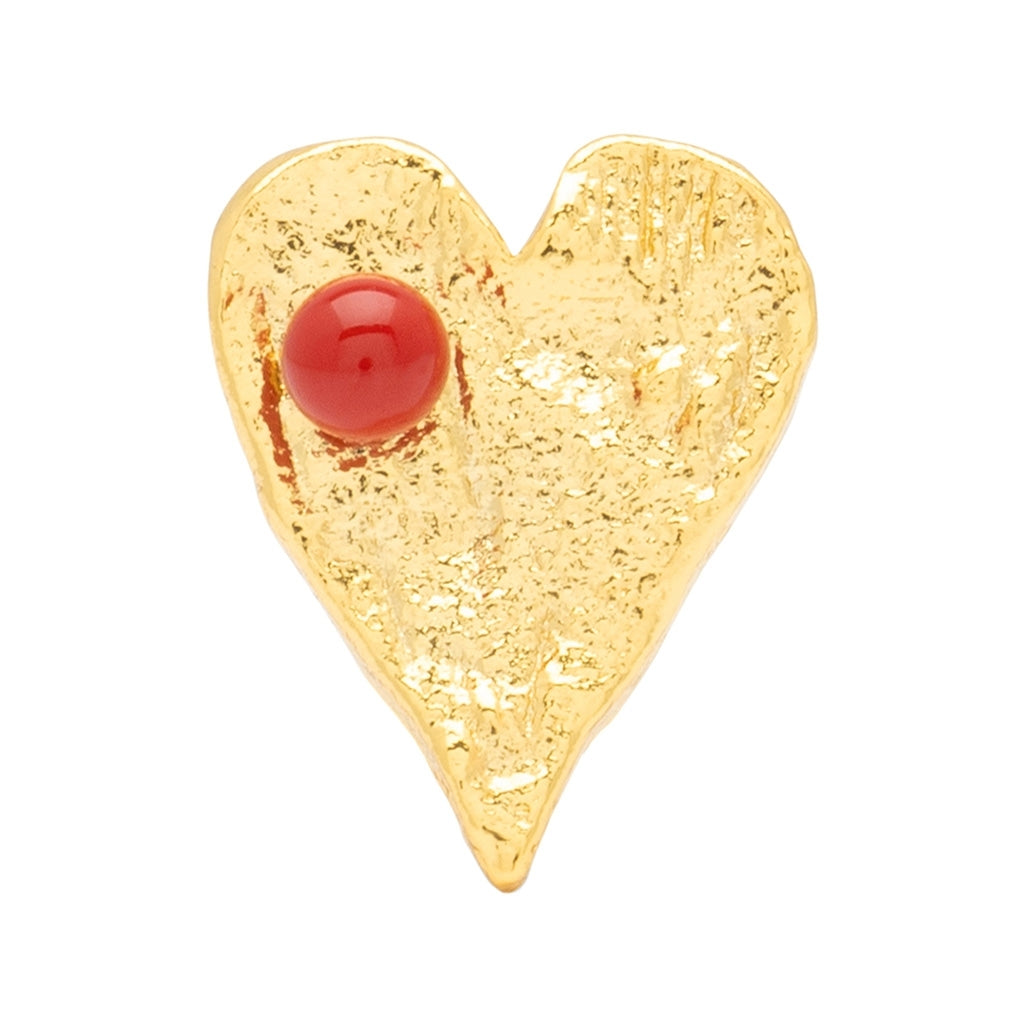 LULU Copenhagen Sweet Heart d'oreille 1 pièce Ear stud, 1 pcs Passion Red