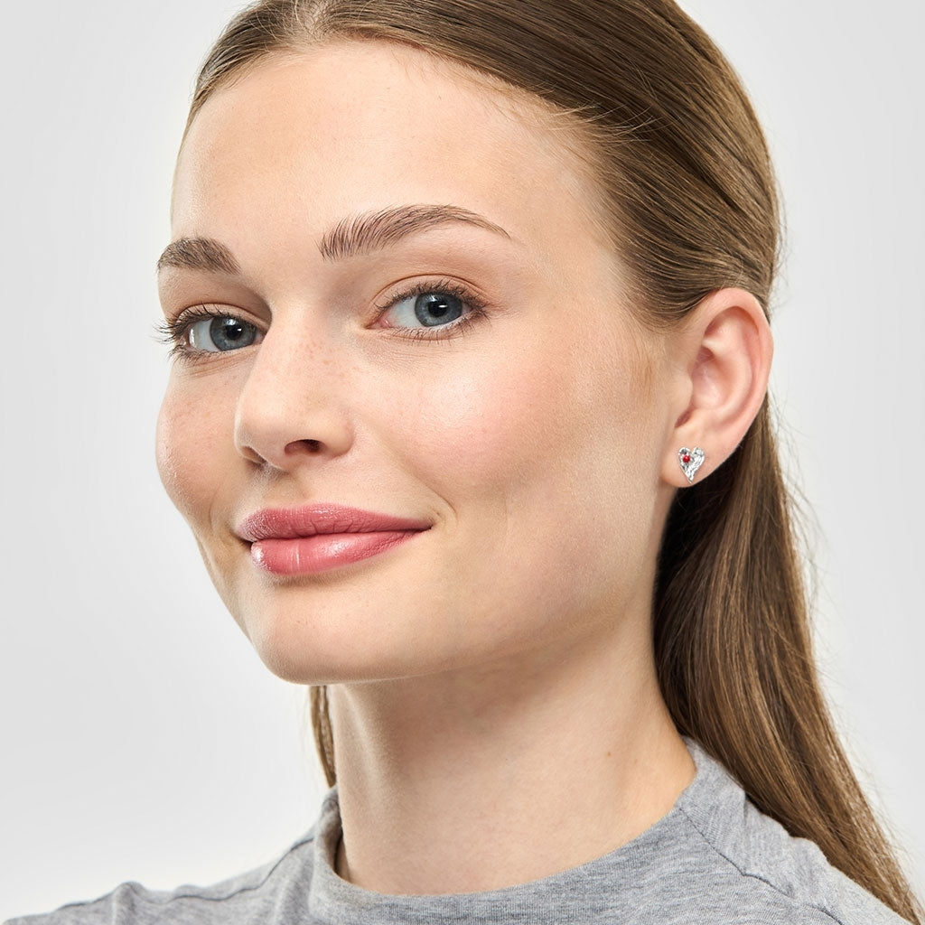 LULU Copenhagen Sweet Heart d'oreille 1 pièce Ear stud, 1 pcs Passion Red