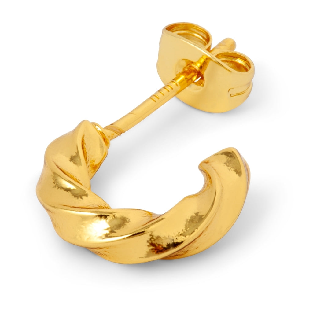 LULU Copenhagen Swirl Hoops Small paire Hoops Gold Plated