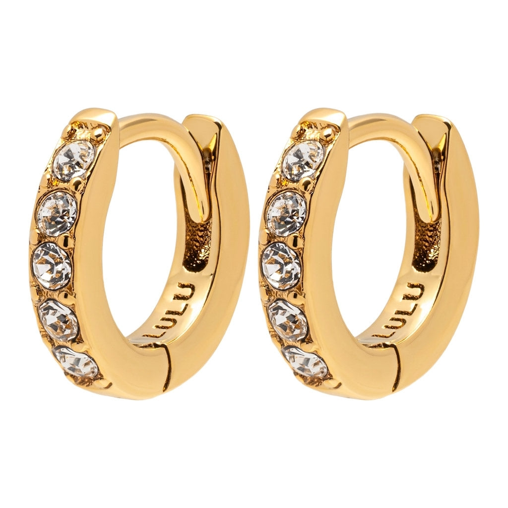 LULU Copenhagen Tennis hoops - Paires Hoops Crystal