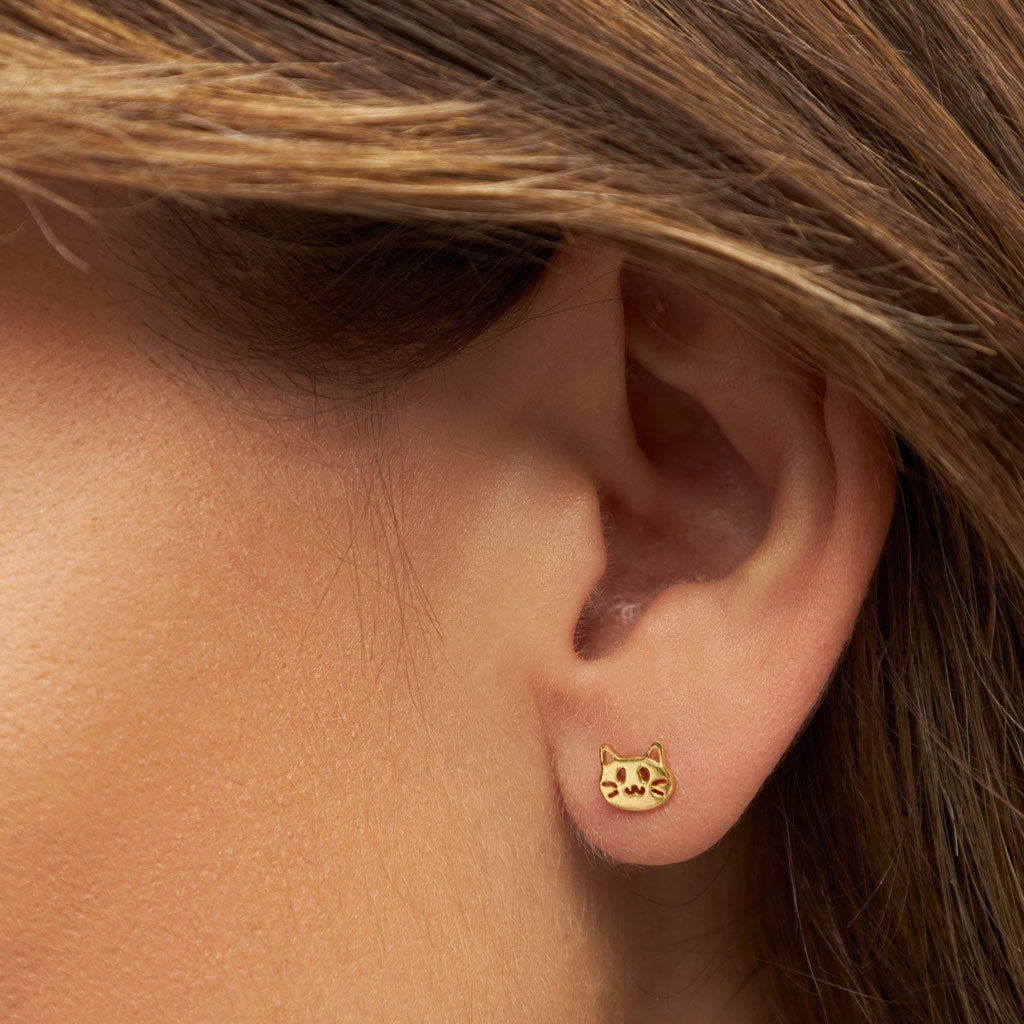 LULU Copenhagen The Cat boucle d'oreille 1 pièce Ear stud, 1 pcs Gold Plated