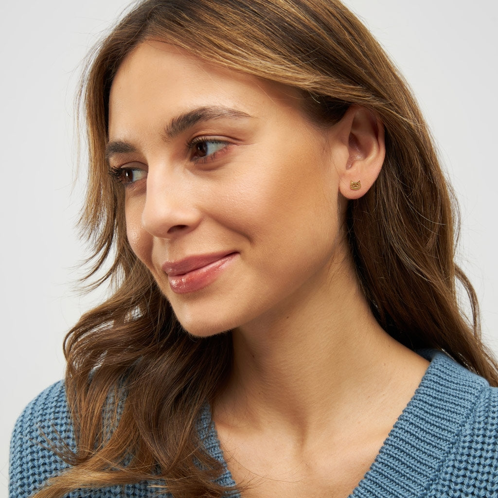 LULU Copenhagen The Cat boucle d'oreille 1 pièce Ear stud, 1 pcs Gold Plated