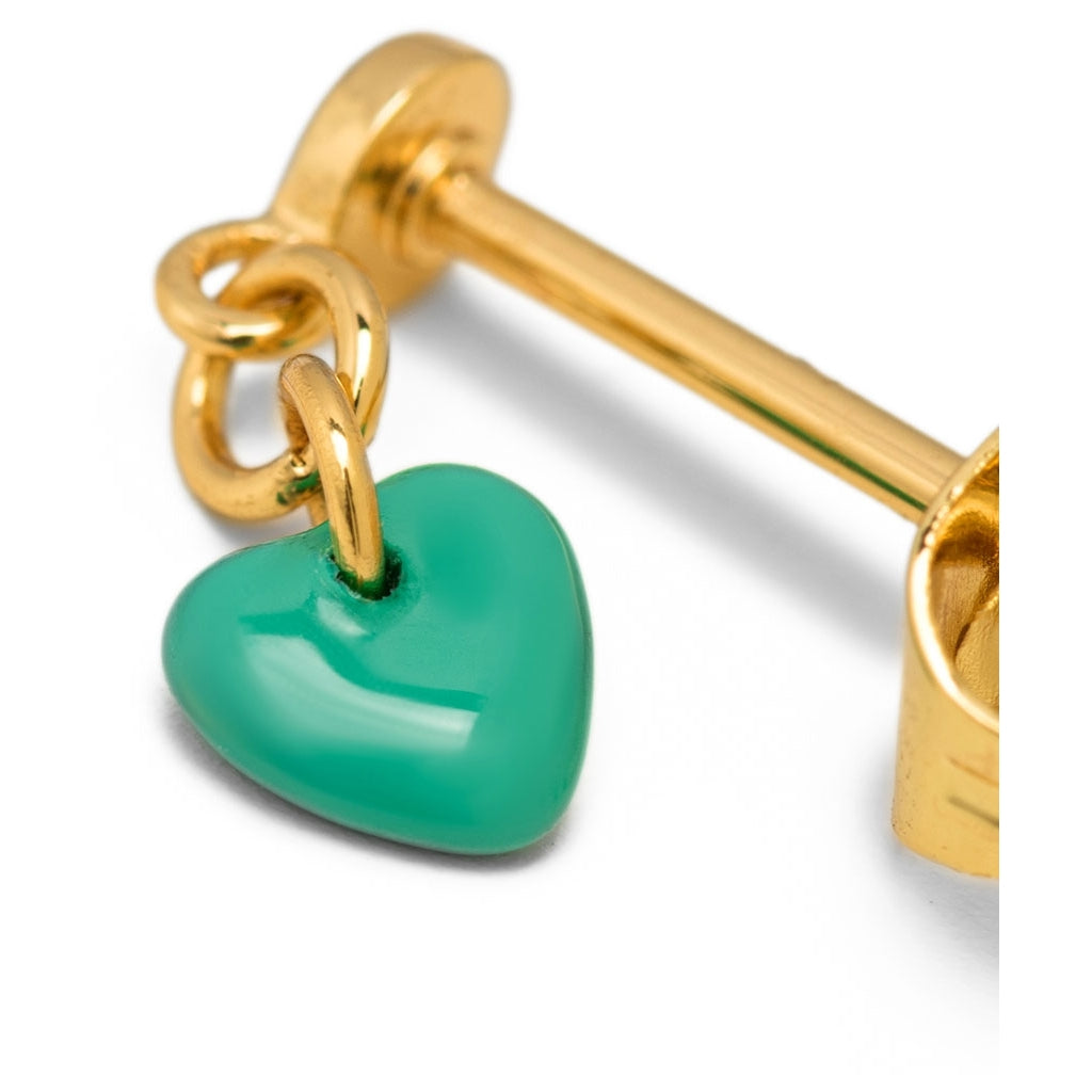 LULU Copenhagen Love U Dangling boucle d'oreille 1 pièce Ear stud, 1 pcs Light Green