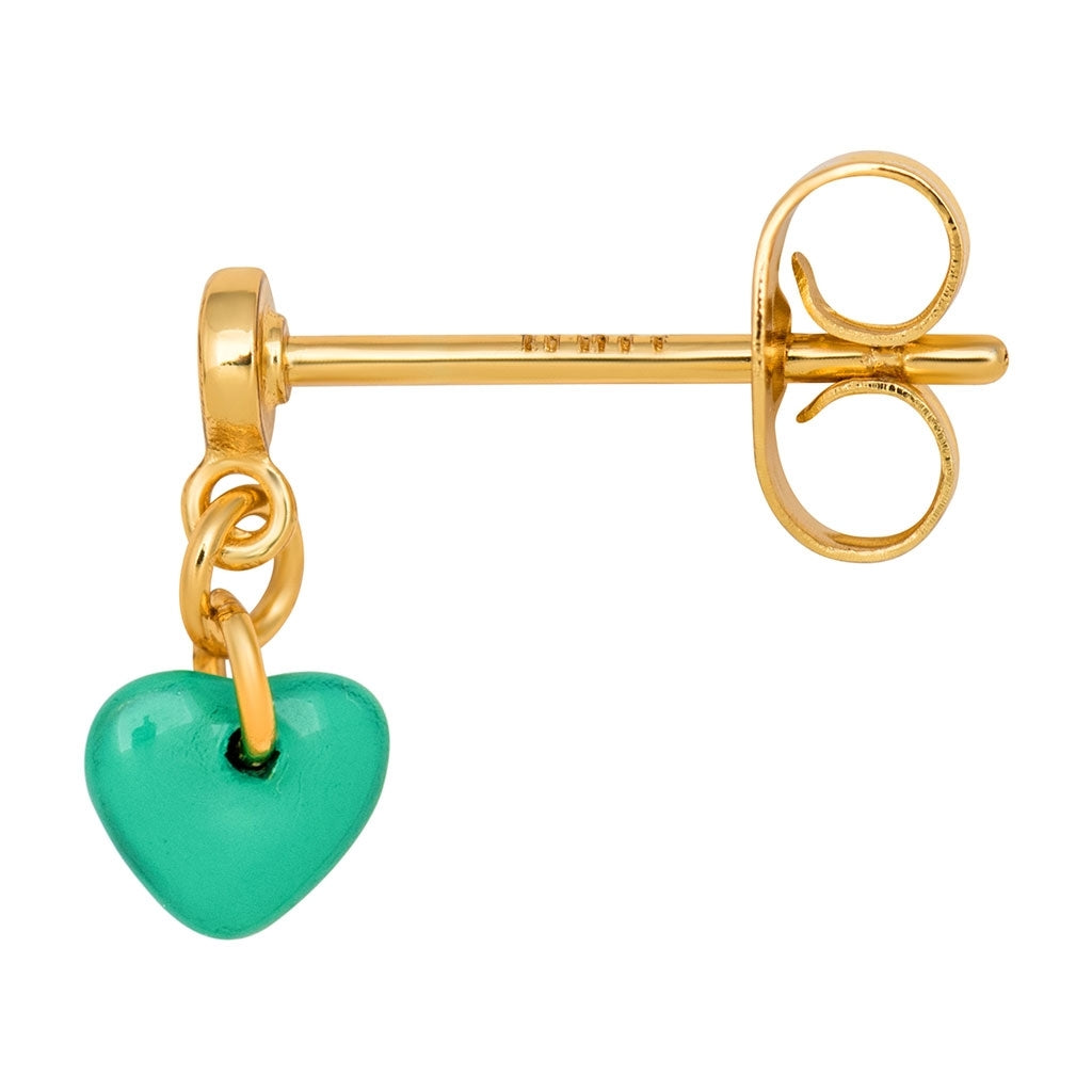 LULU Copenhagen Love U Dangling boucle d'oreille 1 pièce Ear stud, 1 pcs Light Green