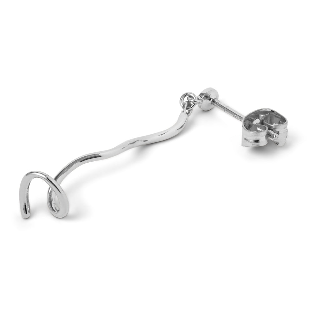 LULU Copenhagen Topping Short Swirl boucle d'oreille 1 pièce Ear stud, 1 pcs Silver Plated