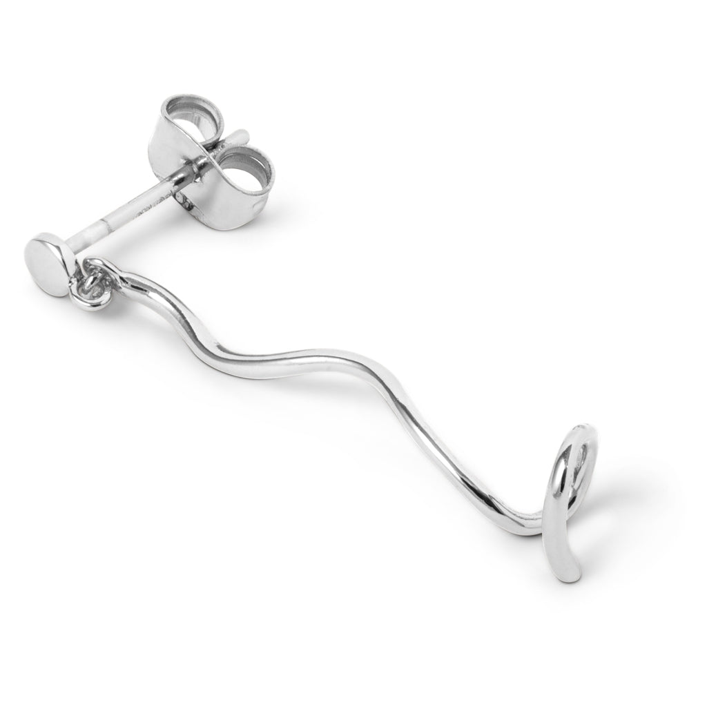 LULU Copenhagen Topping Short Swirl boucle d'oreille 1 pièce Ear stud, 1 pcs Silver Plated