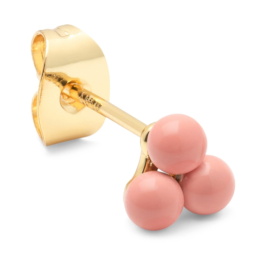 LULU Copenhagen Trio boucle d'oreille 1 pièce Ear stud, 1 pcs Burnt Coral