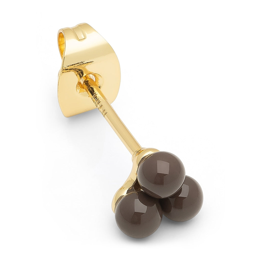 LULU Copenhagen Trio boucle d'oreille 1 pièce Ear stud, 1 pcs Cocoa Powder