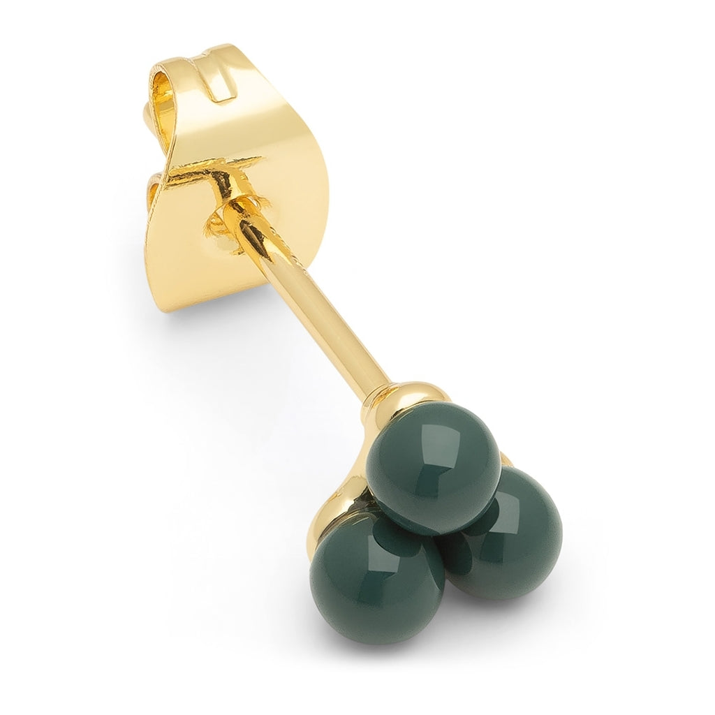 LULU Copenhagen Trio boucle d'oreille 1 pièce Ear stud, 1 pcs North Sea Green
