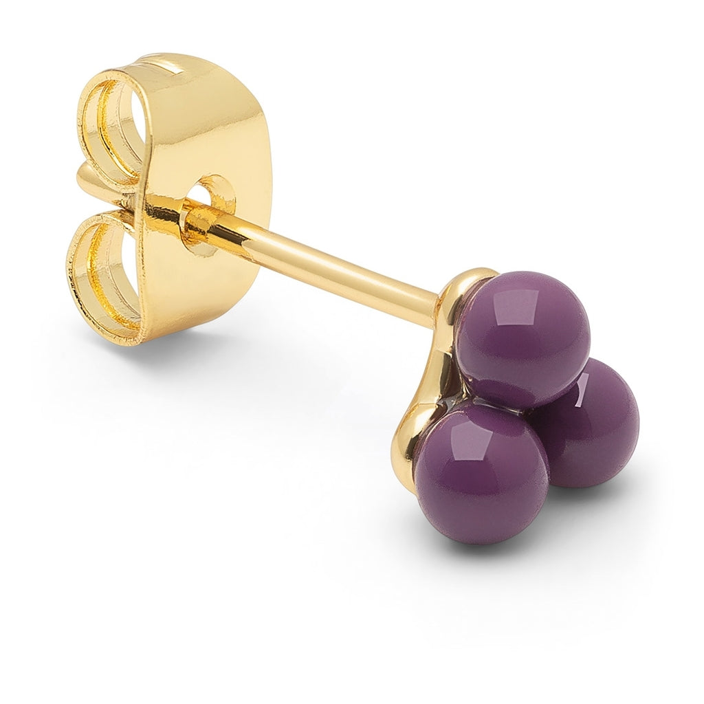 LULU Copenhagen Trio boucle d'oreille 1 pièce Ear stud, 1 pcs Purple Harvest
