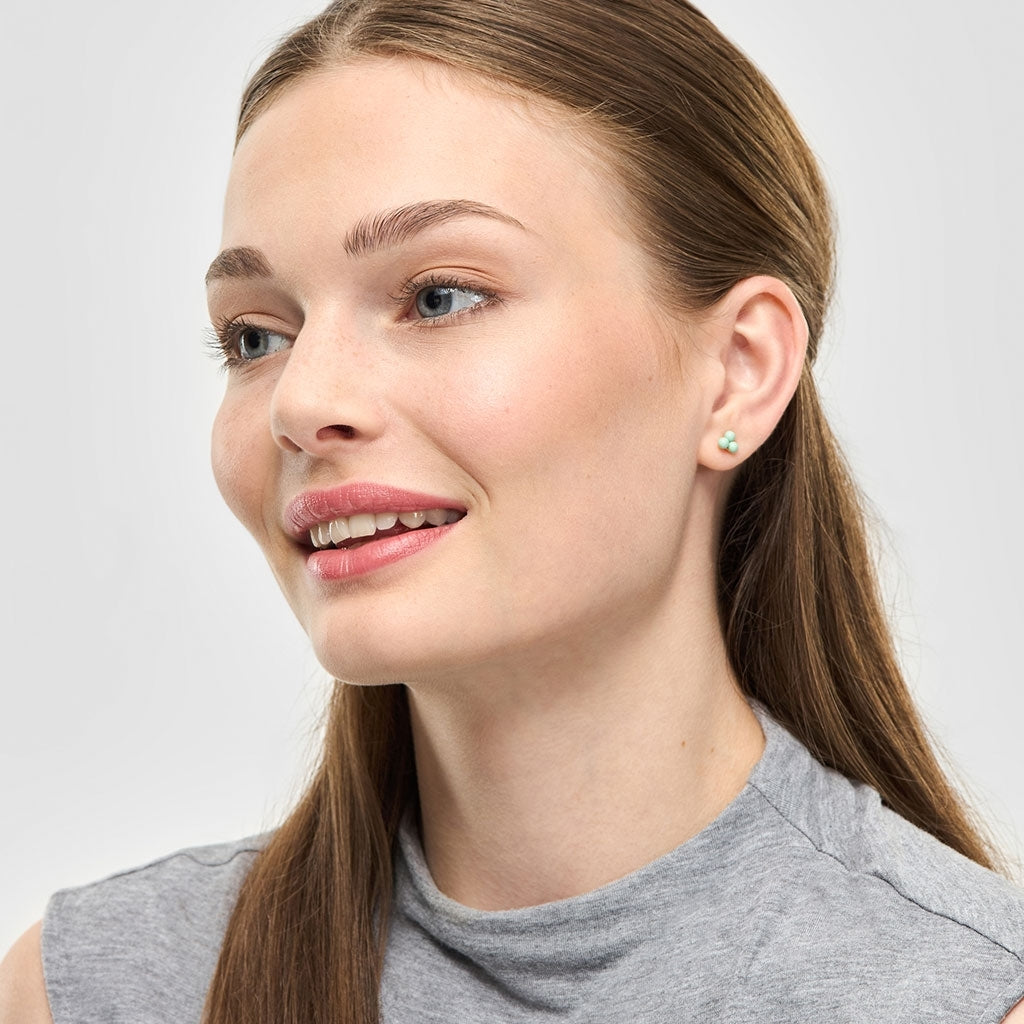 LULU Copenhagen Trio boucle d'oreille 1 pièce Ear stud, 1 pcs Seasalt Green