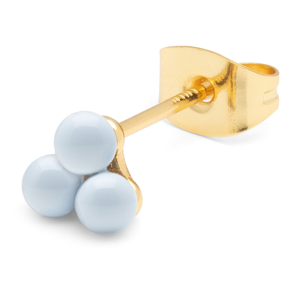 LULU Copenhagen Trio boucle d'oreille 1 pièce Ear stud, 1 pcs Skyride Blue