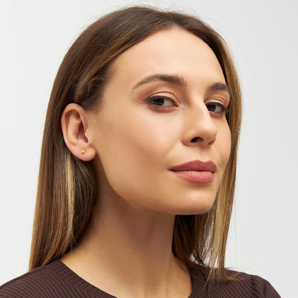 LULU Copenhagen Color Ball boucle d'oreille 1 pièce Ear stud, 1 pcs Marigold