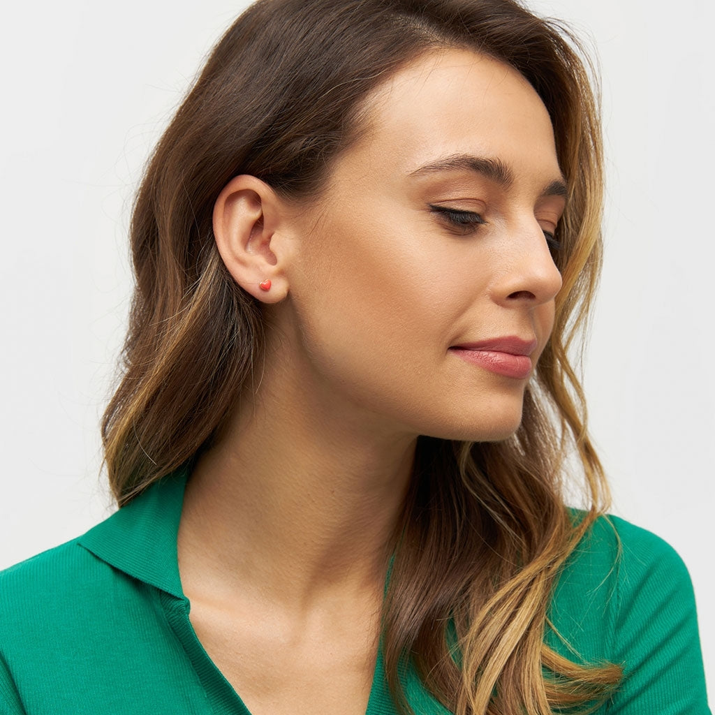LULU Copenhagen Love U boucle d'oreille 1 pièce Ear stud, 1 pcs Red