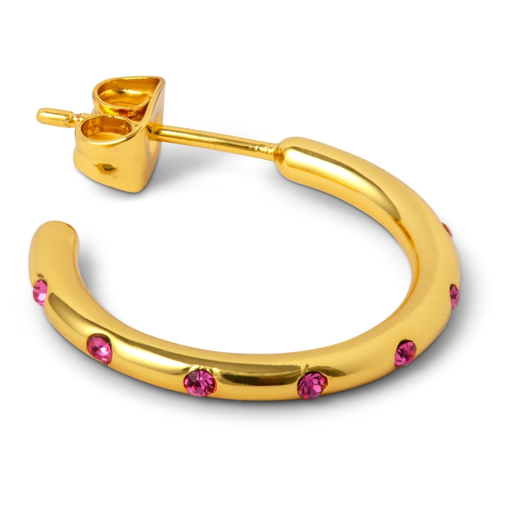 LULU Copenhagen OMG Hoops Medium paire plaqué or Hoops Rose