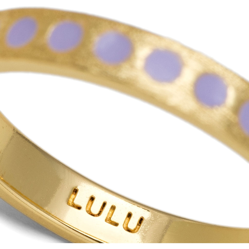 LULU Copenhagen Pattern Ring plaqué or Rings Purple