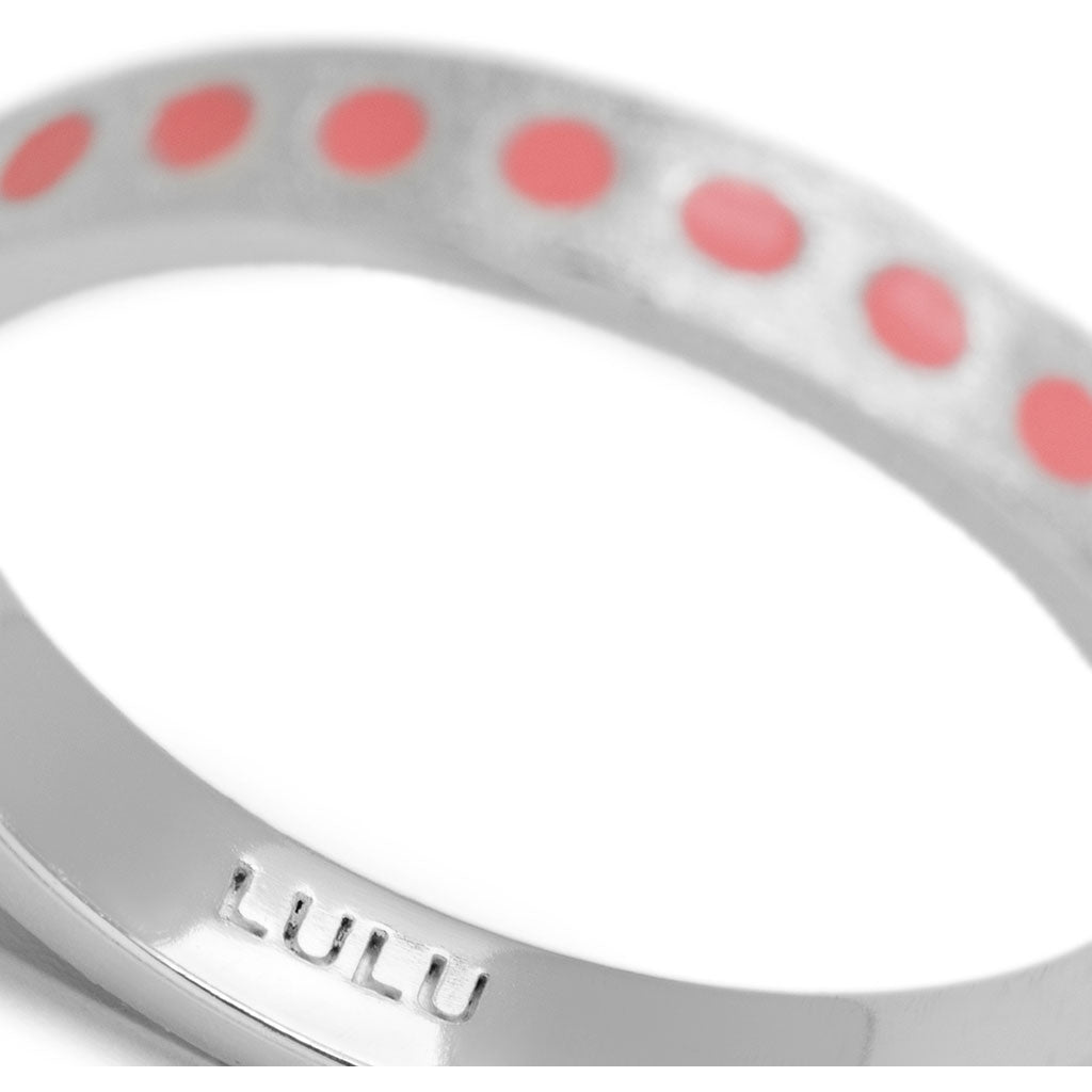 LULU Copenhagen Pattern Ring argent Rings Burnt Coral